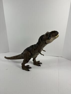Mattel Jurassic World T Rex Massive Biters Dinosaur Figure Works DNA Tag Sound